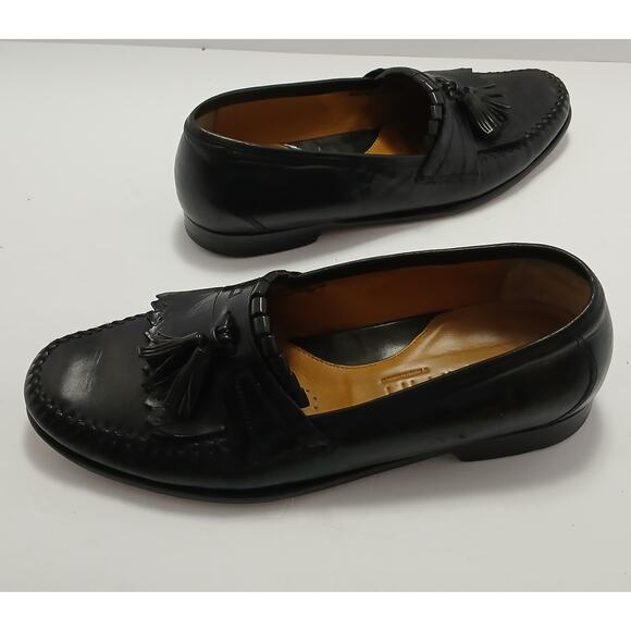 J Murphy By Johnson & Murphy Stanza II /Leather Tassel Loafers/Black/Size 11 1/2 - Picture 2 of 10